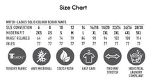 M9720 Ladies Semi-elastic waist tie solid colour scrub pants