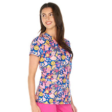 Ladies V-Neck Scrub Top - PEACE N LUV