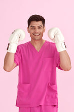 CST250US Unisex Pink V-Neck Scrub Top