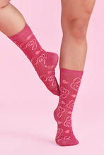 Socks - Unisex Happy Feet Comfort Socks PINK RIBBON