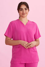 CST250US Unisex Pink V-Neck Scrub Top
