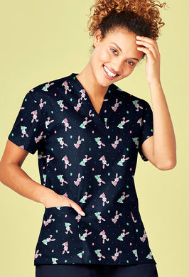 CST152LS Womens Easter Scrub Top