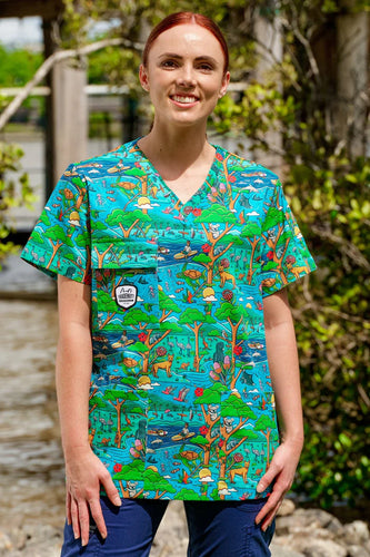 Blinky Chill Unisex Scrub Top