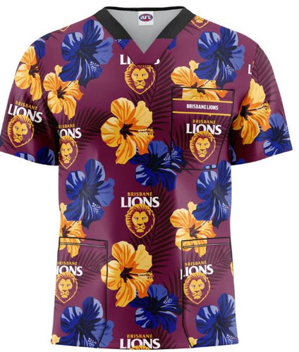 Brisbane Lions Scrub Top UNISEX