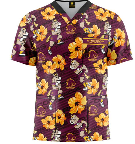 Broncos NRL Scrub Top UNISEX