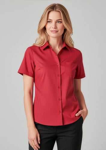 CS947LS Womens Florence Plain Shirt S/S