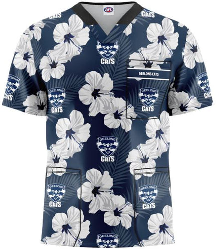 Geelong Cats Scrub Top UNISEX