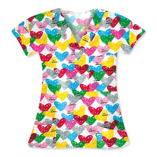 Ladies V-Neck Top - LOTS OF LOVE