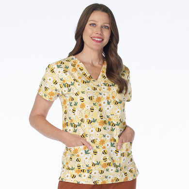Ladies V Neck Bee Movin