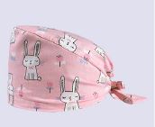 Unisex Surgical Cap - Pink Bunny