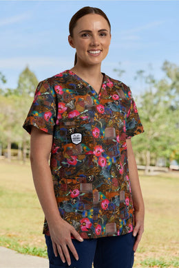 Goanna Getcha Scrub Top