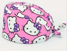 Unisex Surgical Cap - Hello Kitty Pink