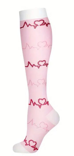 Compression Socks - Rhythm Strip PINK