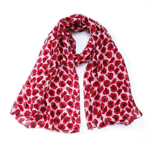 Poppy Scarf Mini on White Background