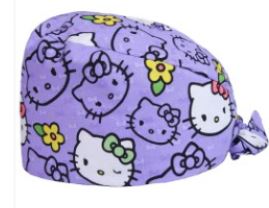 Unisex Surgical Cap - Hello Kitty Purple