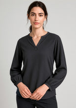 RU568LL Womens Ruche Long Sleeve Blouse