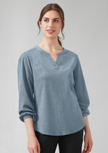 RU568LL Womens Ruche Long Sleeve Blouse