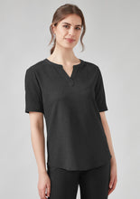 RU568LS Womens Ruche Short Sleeve Blouse