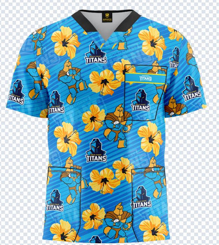 Titans NRL Scrub Top UNISEX