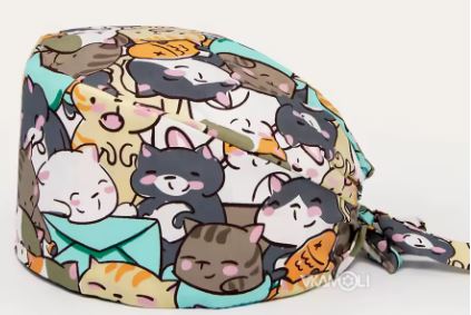 Unisex Surgical Cap - Cats Mosh Pit