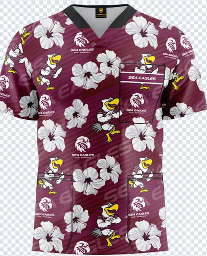 Sea Eagles NRL Scrub Top UNISEX