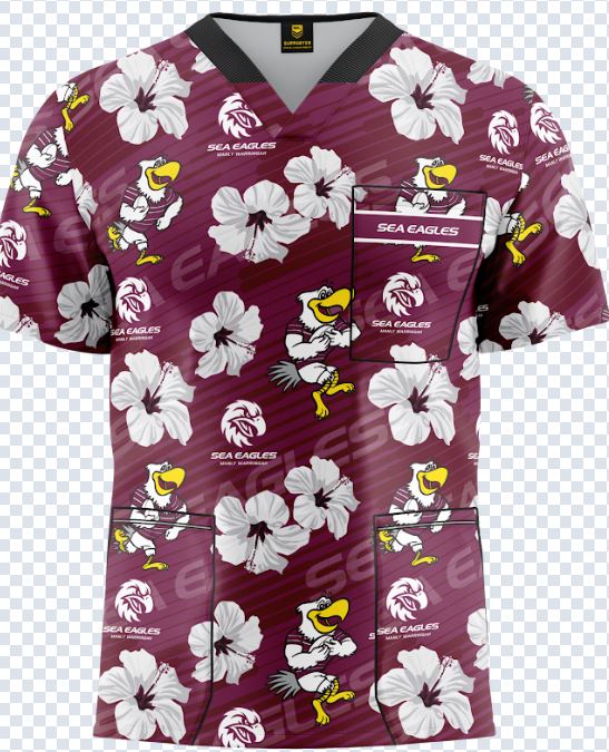 Sea Eagles NRL Scrub Top UNISEX