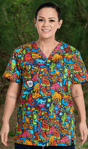 Shindig Shenanigans Unisex Scrub Top