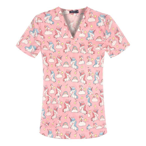 Baby Unicorn Print Scrub Top UNISEX