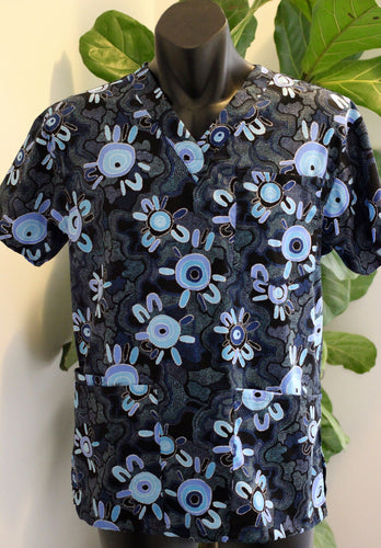Unisex 4 pocket Scrub Top Spring Journey
