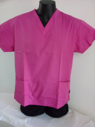 Unisex 3Pkt Scrub Top Pink