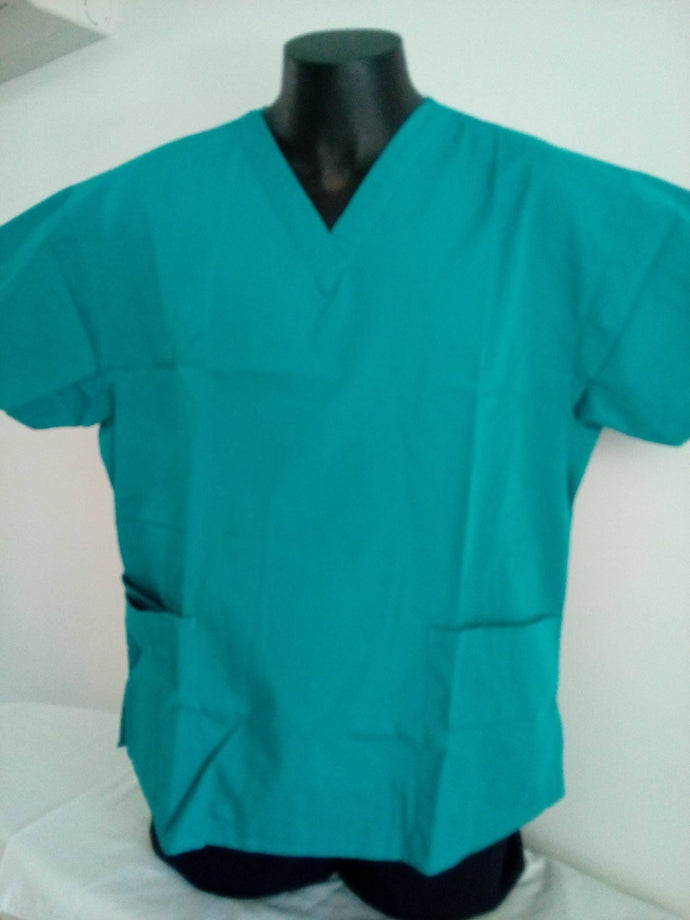 Unisex 3 Pocket Scrub Top Teal