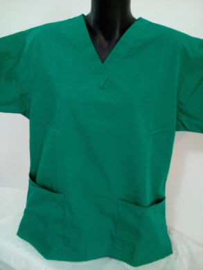 Unisex 3Pkt Scrub Top Hunter Green
