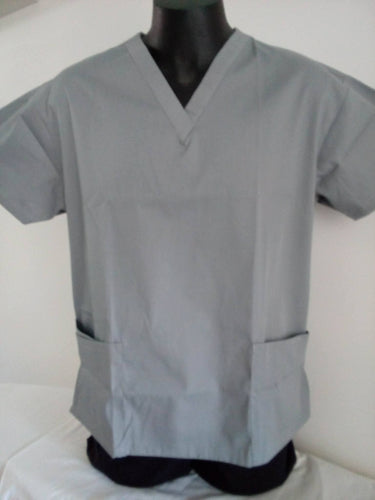 Unisex 3Pkt Scrub Top Steel