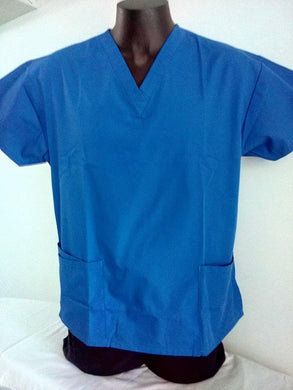Unisex 3 Pocket Scrub Top Royal