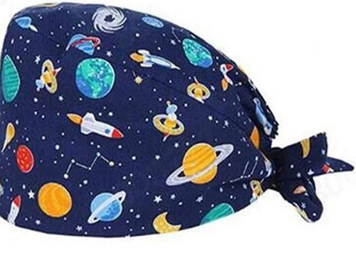 Unisex Surgical Cap - Space Rockets