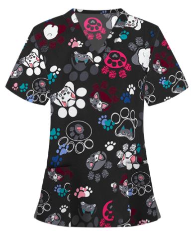 Cartoon Dog Print Women's Fit