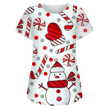 Christmas  Scrub Top Candy Cane