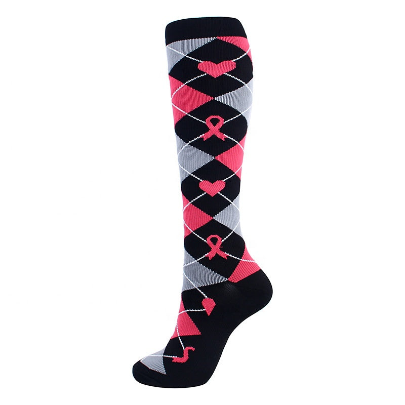 Compression Socks - Pink Ribbon Patterned – Scrub Life