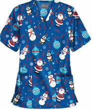 Christmas Scrub Top  - Jolly Santa