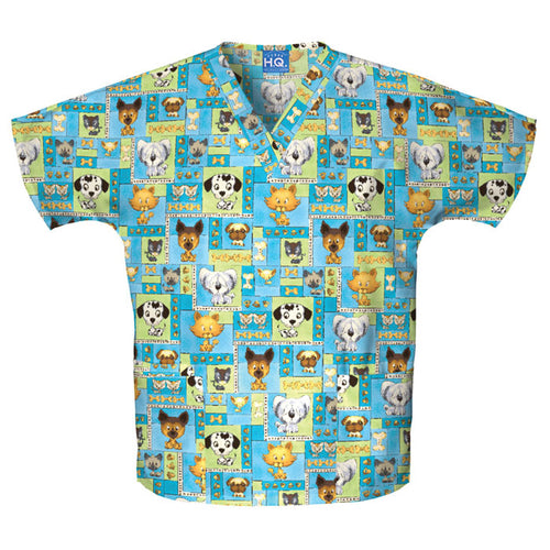 Pet Shop Boys Print Ladies V-Neck Top