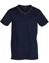 M7650 Mens V-Neck Contrast Trim Scrub Top