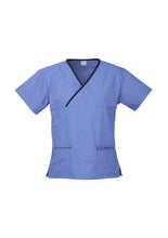 H10722 Womens Cross Over Scrub Top