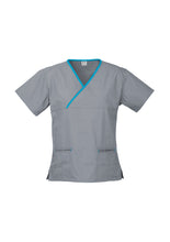 H10722 Womens Cross Over Scrub Top