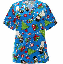 Christmas Scrub Top - Snowman