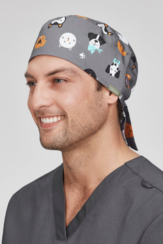 CSC245U Unisex Printed Scrub Cap - Cheeky Pets