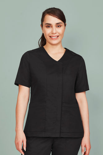 CST240LS Women's Parks Zip Front Crossover Scrub Top