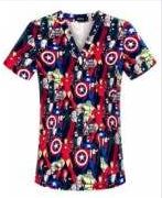 Avengers Print Scrub Top UNISEX