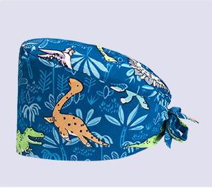 Unisex Surgical Cap - Dino