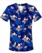 Wonder Woman Print UNISEX Fit Scrub Top